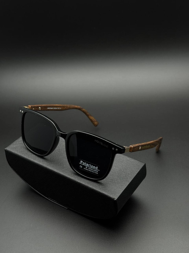 عینک افتابی دسته طرح چوبی باکیفیت عدسی پلاریزه یووی۴۰۰